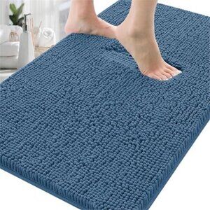 chenille bath rug mat non slip absorbent washable soft bathroom rug 14x23